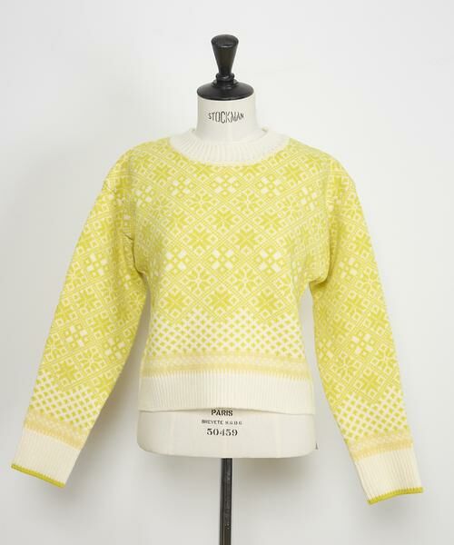 INED / イネド ニット・セーター | TICCA ウールノルディックニットプルオーバー TBDA-411（イエロー）