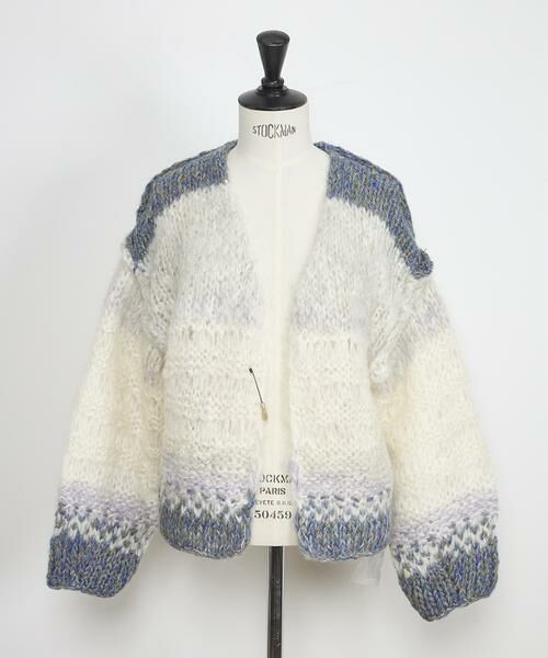 INED / イネド カーディガン・ボレロ | TICCA ハンドニットモヘアカーディガン TBDA-422（オフホワイト1）