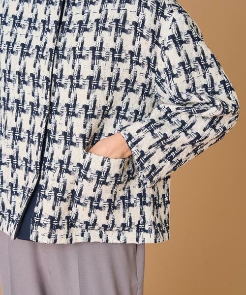 INED / イネド ノーカラージャケット | 千鳥柄ツイードジャケット《LINTON》 | 詳細11