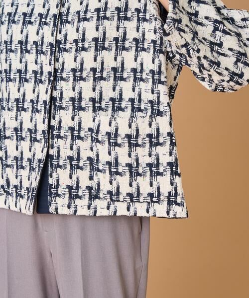 INED / イネド ノーカラージャケット | 千鳥柄ツイードジャケット《LINTON》 | 詳細12