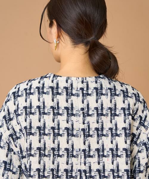 INED / イネド ノーカラージャケット | 千鳥柄ツイードジャケット《LINTON》 | 詳細14