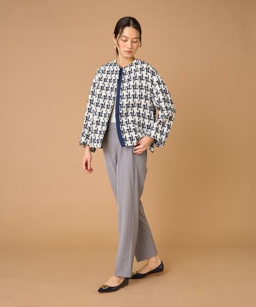 INED / イネド ノーカラージャケット | 千鳥柄ツイードジャケット《LINTON》 | 詳細5
