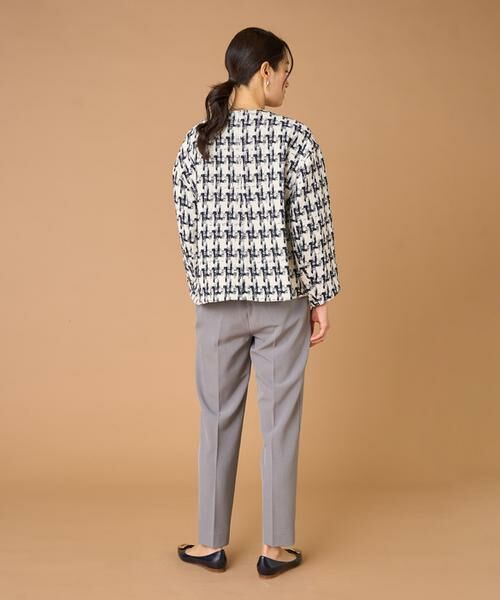 INED / イネド ノーカラージャケット | 千鳥柄ツイードジャケット《LINTON》 | 詳細7