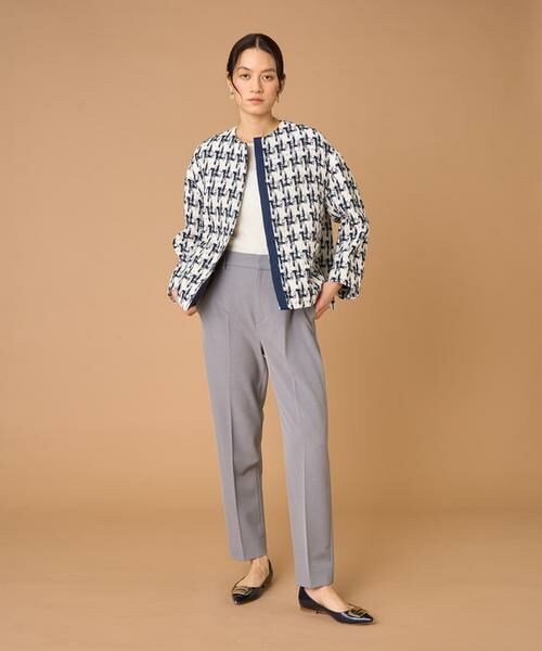 INED / イネド ノーカラージャケット | 千鳥柄ツイードジャケット《LINTON》 | 詳細8