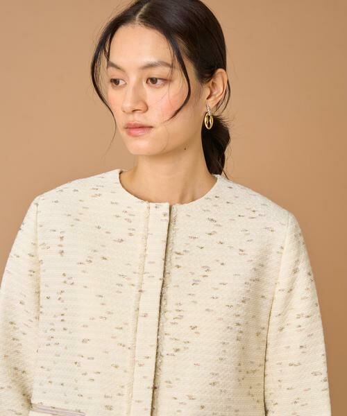 INED / イネド ノーカラージャケット | ノーカラーツイードジャケット《LINTON》 | 詳細10