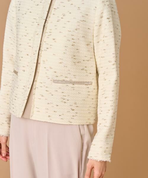 INED / イネド ノーカラージャケット | ノーカラーツイードジャケット《LINTON》 | 詳細12