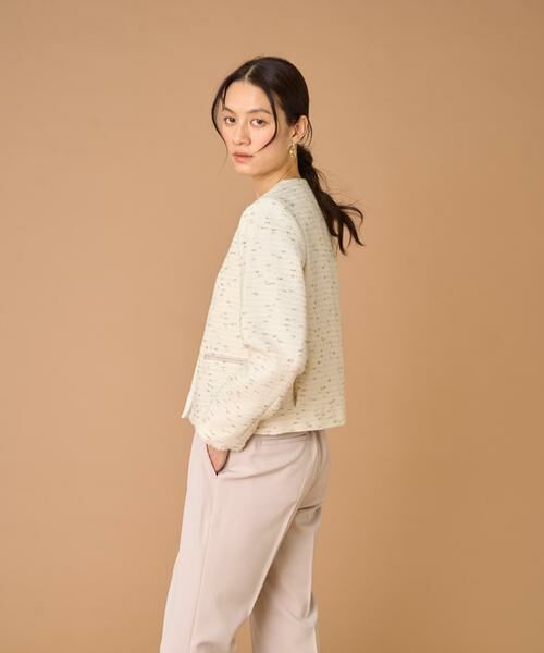 INED / イネド ノーカラージャケット | ノーカラーツイードジャケット《LINTON》 | 詳細3