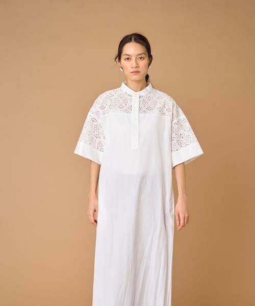 INED / イネド ミニ丈・ひざ丈ワンピース | TICCA レースハーフスリーブシャツワンピース TBES-102 | 詳細2