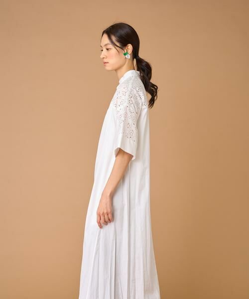 INED / イネド ミニ丈・ひざ丈ワンピース | TICCA レースハーフスリーブシャツワンピース TBES-102 | 詳細3