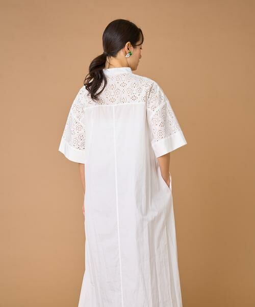 INED / イネド ミニ丈・ひざ丈ワンピース | TICCA レースハーフスリーブシャツワンピース TBES-102 | 詳細4