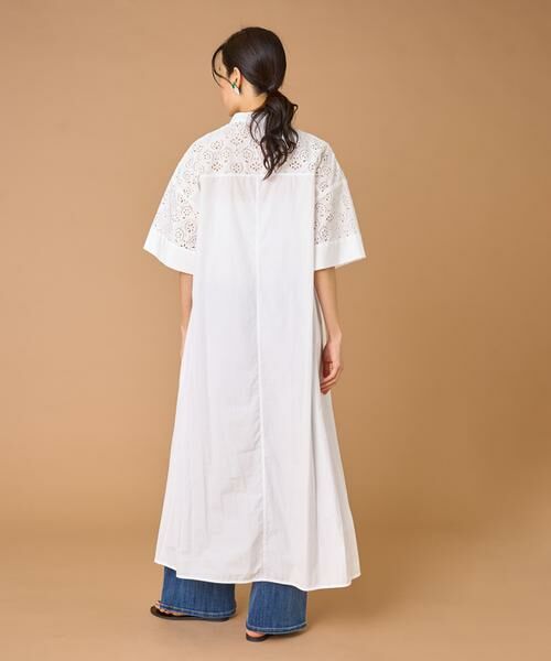 INED / イネド ミニ丈・ひざ丈ワンピース | TICCA レースハーフスリーブシャツワンピース TBES-102 | 詳細9