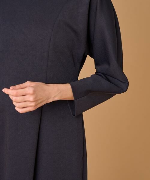 INED / イネド ミニ丈・ひざ丈ワンピース | 《大きいサイズ》キーネックワンピース | 詳細8