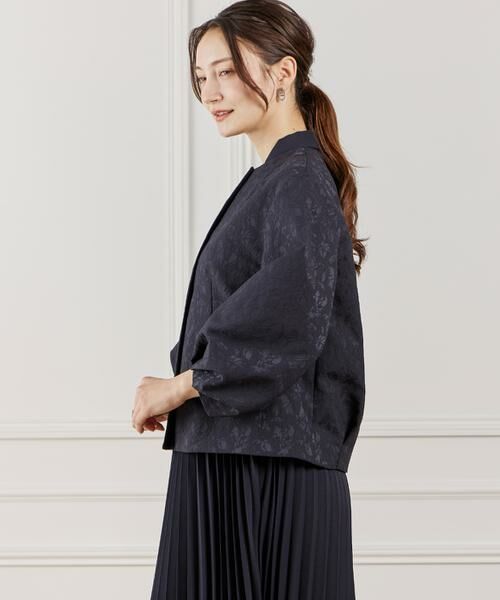 INED / イネド ノーカラージャケット | 《大きいサイズ》ジャガードノーカラージャケット | 詳細12
