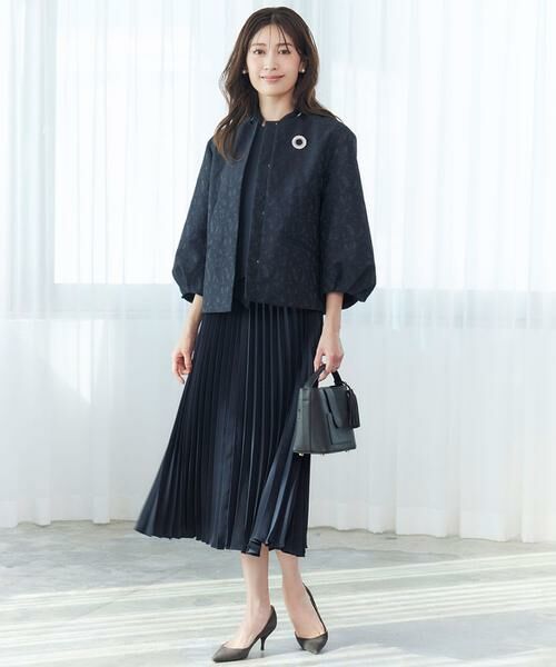 INED / イネド ノーカラージャケット | 《大きいサイズ》ジャガードノーカラージャケット | 詳細3