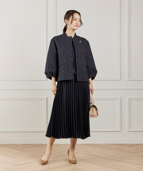 INED / イネド ノーカラージャケット | 《大きいサイズ》ジャガードノーカラージャケット | 詳細4