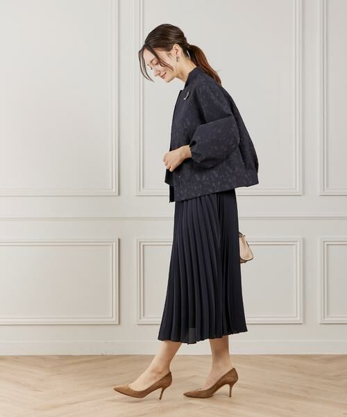 INED / イネド ノーカラージャケット | 《大きいサイズ》ジャガードノーカラージャケット | 詳細5