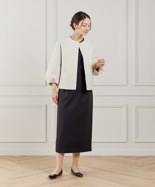 INED / イネド ノーカラージャケット | 《大きいサイズ》ジャガードノーカラージャケット | 詳細8