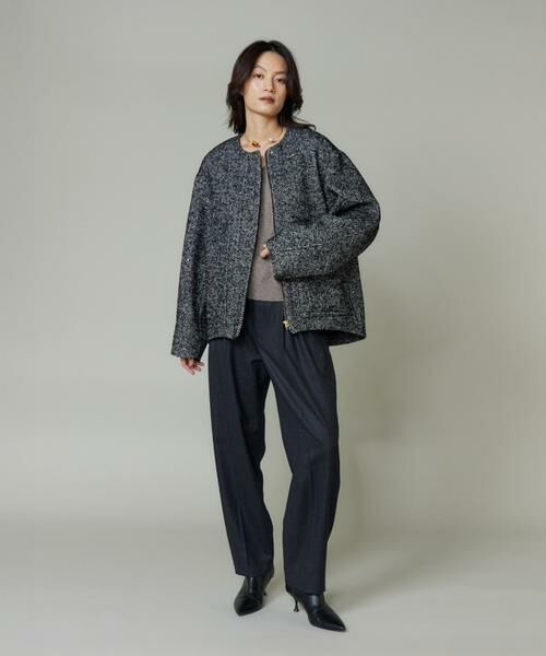 INED / イネド スラックス・ドレスパンツ | 《大きいサイズ》ハイウエストベルト付きパンツ | 詳細10