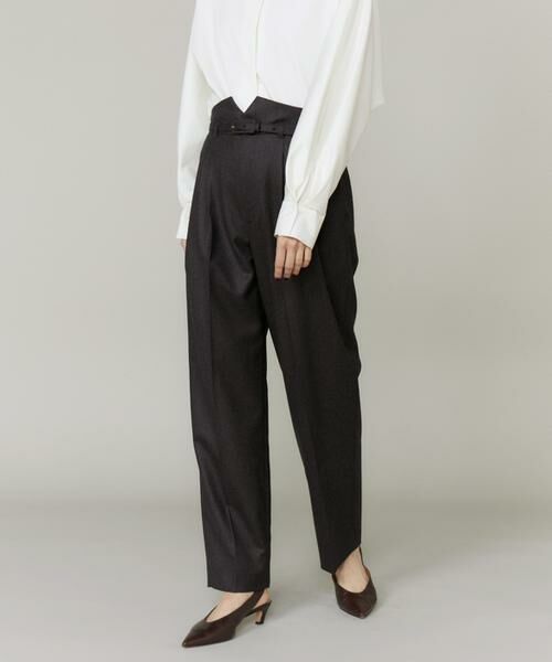 INED / イネド スラックス・ドレスパンツ | 《大きいサイズ》ハイウエストベルト付きパンツ | 詳細13