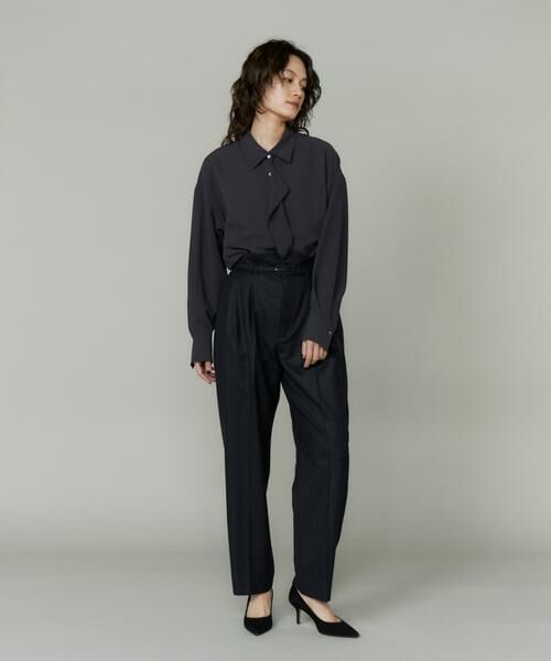 INED / イネド スラックス・ドレスパンツ | 《大きいサイズ》ハイウエストベルト付きパンツ | 詳細6