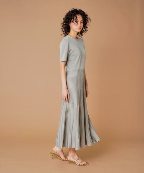 INED / イネド ミニ丈・ひざ丈ワンピース | プリーツニットワンピース | 詳細4