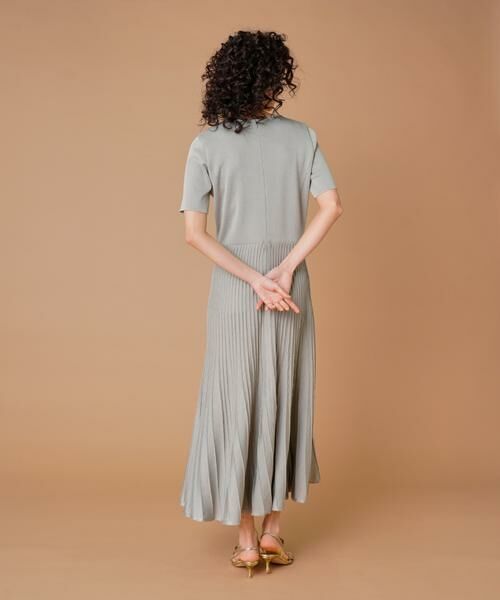 INED / イネド ミニ丈・ひざ丈ワンピース | プリーツニットワンピース | 詳細5