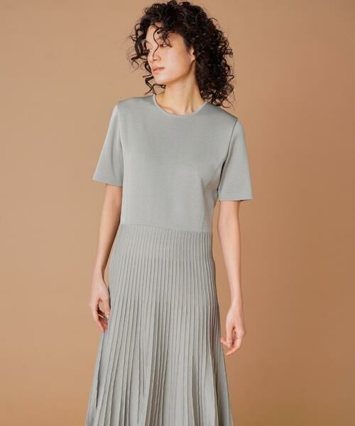 INED / イネド ミニ丈・ひざ丈ワンピース | プリーツニットワンピース | 詳細6
