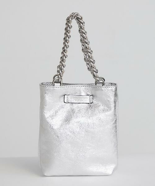 INED / イネド ショルダーバッグ | CAMILLAミニレザーバッグ《GIANNI CHIARINI》（シルバー）