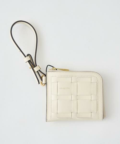 INED / イネド 財布・コインケース・マネークリップ | RETEストラップ付きイントレチャートウォレット《ORSETTO》（オフホワイト1）
