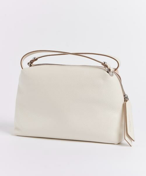 INED / イネド ハンドバッグ | ALIFA M バイカラーミニレザーバッグ《GIANNI CHIARINI》（オフホワイト1）