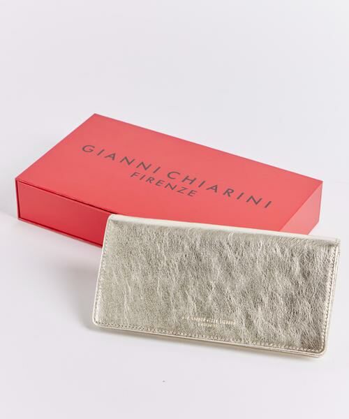 INED / イネド 財布・コインケース・マネークリップ | フラップウォレット メタリック《GIANNI CHIARINI》（ゴールド1）