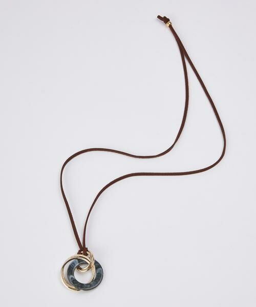 INED / イネド ネックレス・ペンダント・チョーカー | マーブルリングペンダント（ミディアムグレー2）