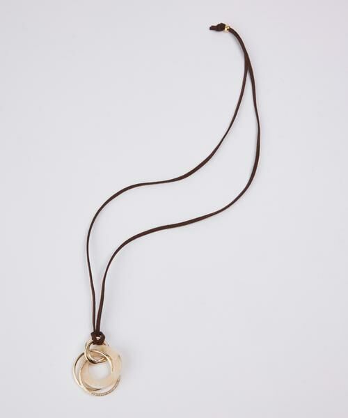 INED / イネド ネックレス・ペンダント・チョーカー | マーブルリングペンダント（ベージュ2）