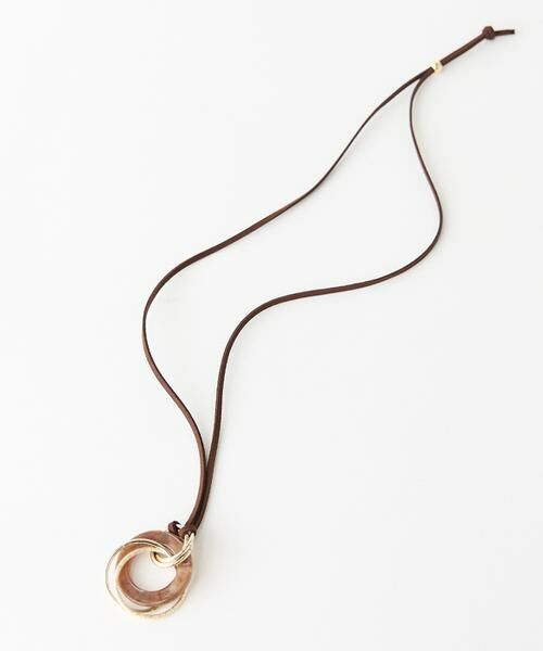 INED / イネド ネックレス・ペンダント・チョーカー | マーブルリングペンダント（モカチャ3）