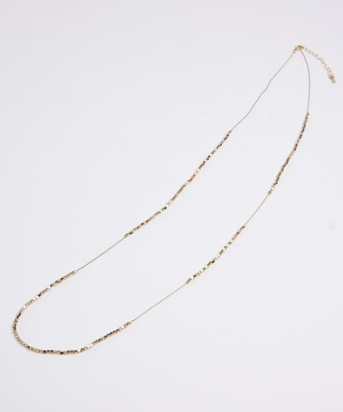 INED / イネド ネックレス・ペンダント・チョーカー | カットビーズロングネックレス（ゴールド1）