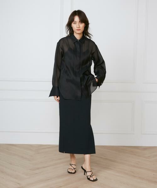 INED / イネド シャツ・ブラウス | 《大きいサイズ》オーガンジーシャツ《la veille by SUPERIOR CLOSET》 | 詳細10