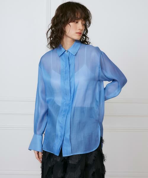 INED / イネド シャツ・ブラウス | 《大きいサイズ》オーガンジーシャツ《la veille by SUPERIOR CLOSET》 | 詳細14