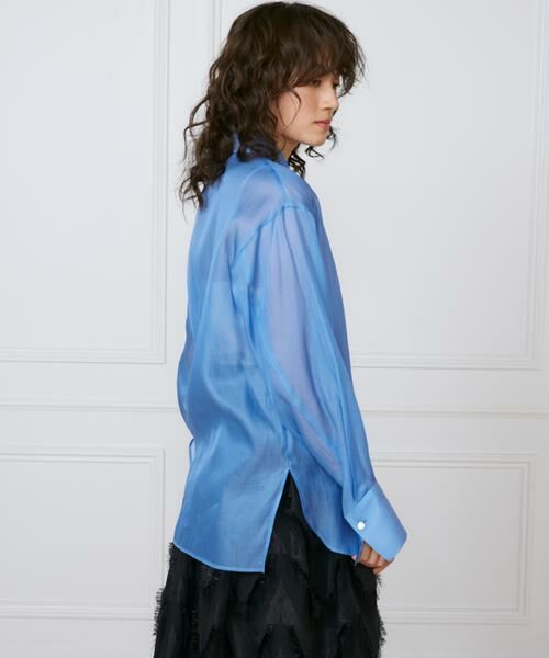 INED / イネド シャツ・ブラウス | 《大きいサイズ》オーガンジーシャツ《la veille by SUPERIOR CLOSET》 | 詳細15