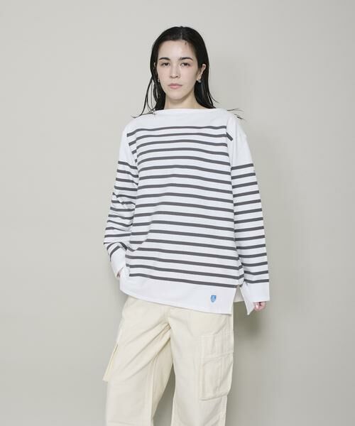 INED / イネド Tシャツ | バスクシャツ《ORCIVAL》（グレー1）