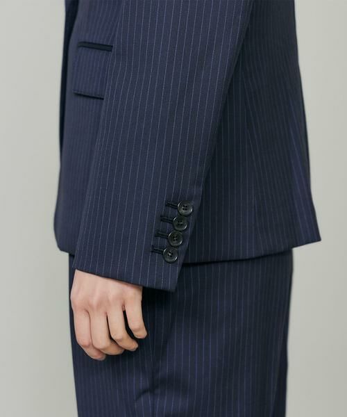 INED / イネド テーラードジャケット | シルクウールストライプシングルジャケット | 詳細12
