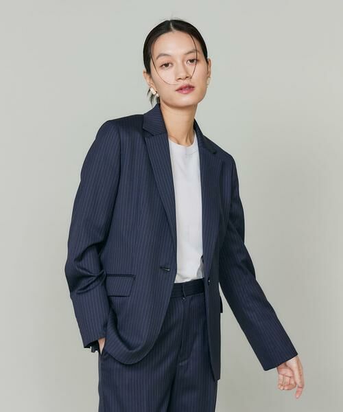 INED / イネド テーラードジャケット | シルクウールストライプシングルジャケット | 詳細6