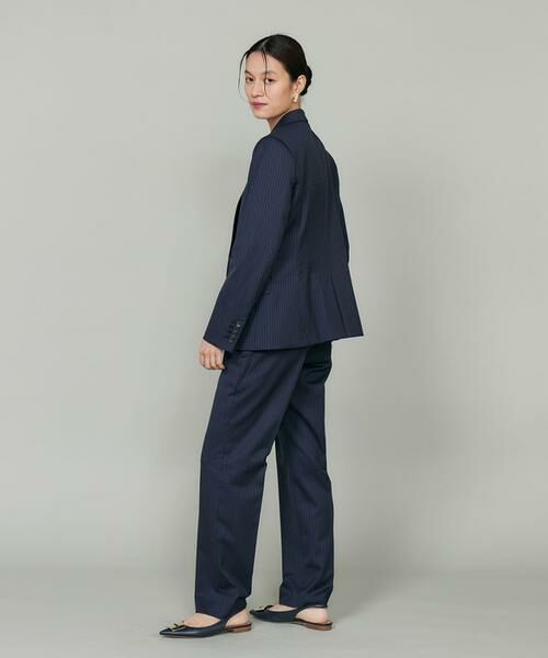 INED / イネド テーラードジャケット | 《大きいサイズ》シルクウールストライプシングルジャケット | 詳細4