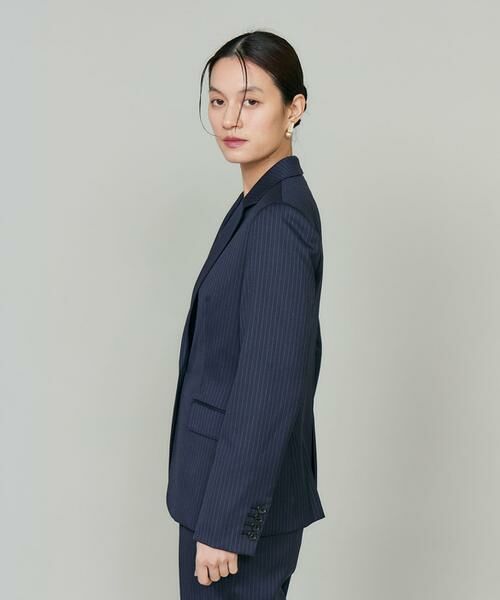 INED / イネド テーラードジャケット | 《大きいサイズ》シルクウールストライプシングルジャケット | 詳細7