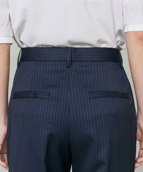 INED / イネド その他パンツ | シルクウールストライプセンタープレスパンツ | 詳細11