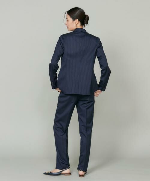 INED / イネド その他パンツ | シルクウールストライプセンタープレスパンツ | 詳細4