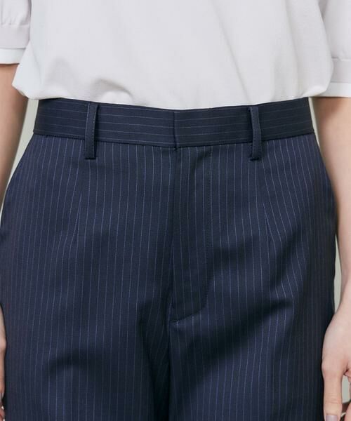 INED / イネド その他パンツ | シルクウールストライプセンタープレスパンツ | 詳細9