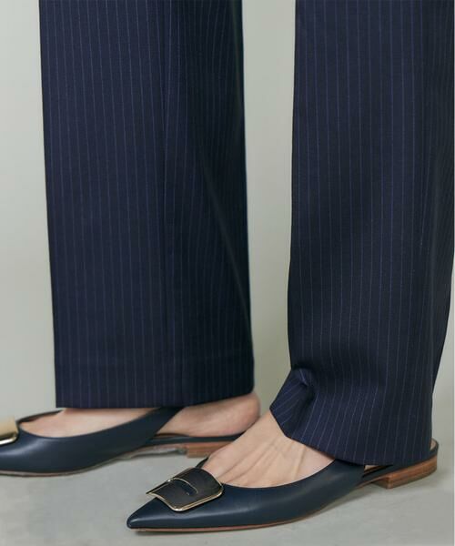 INED / イネド その他パンツ | 《大きいサイズ》シルクウールストライプセンタープレスパンツ | 詳細12