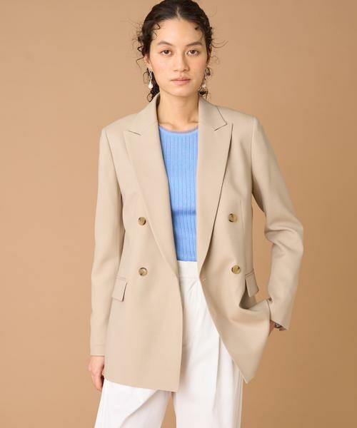 INED / イネド テーラードジャケット | ダブルブレストジャケット（ベージュ2）