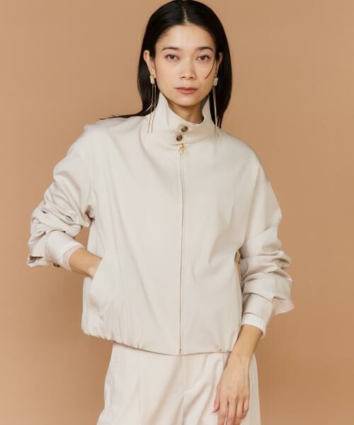 INED / イネド ブルゾン | スタンドカラー ブルゾン（グレーベージュ3）