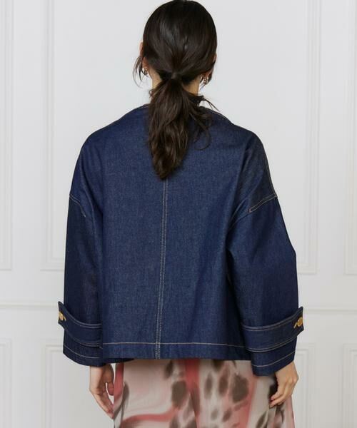 INED / イネド Gジャン・デニムジャケット | ショートデニムジャケット MALTON NO COLLAR SHORT DENIM《Traditional Weatherwear》 | 詳細8